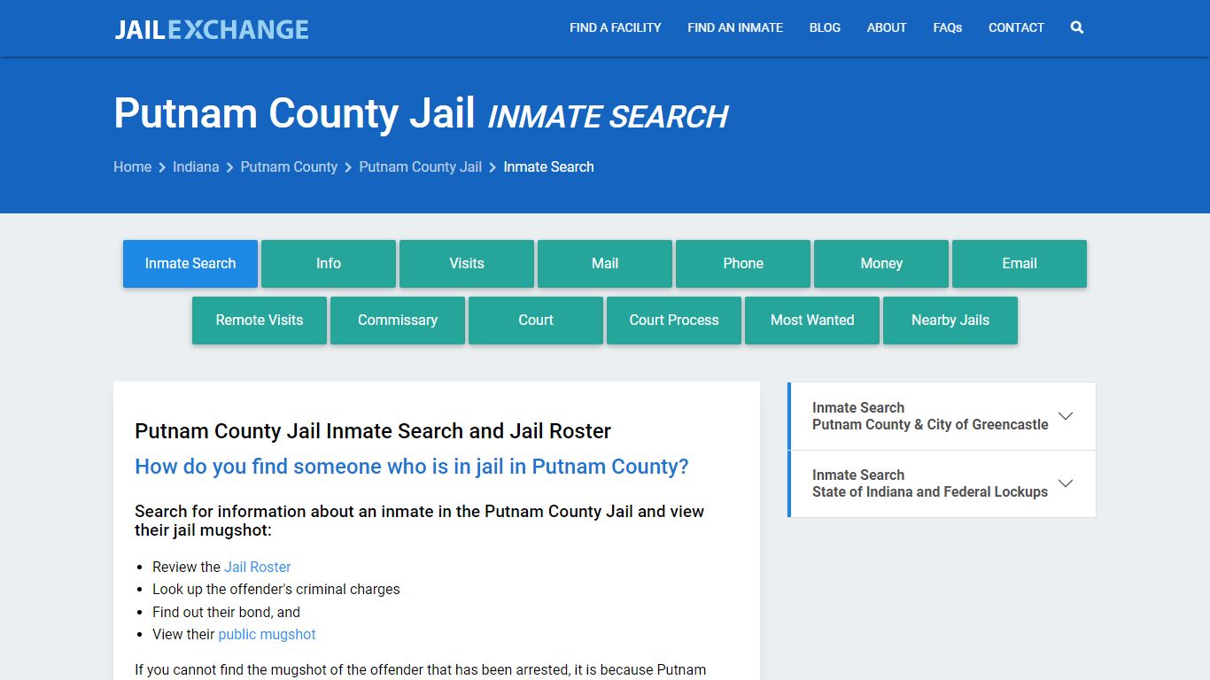 Putnam County Inmate Search | Arrests & Mugshots | IN - Jail Exchange